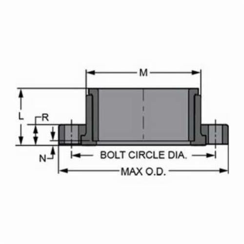 Spears® 854-005C 2-Piece Van Stone Flange, 1/2 in Nominal, CPVC, Socket Connection, 3-1/2 in OD, Domestic