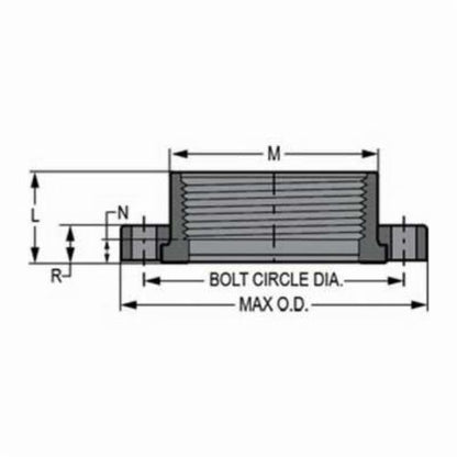 3/4" 2-Piece Van Stone Flange with Plastic Ring - CPVC
