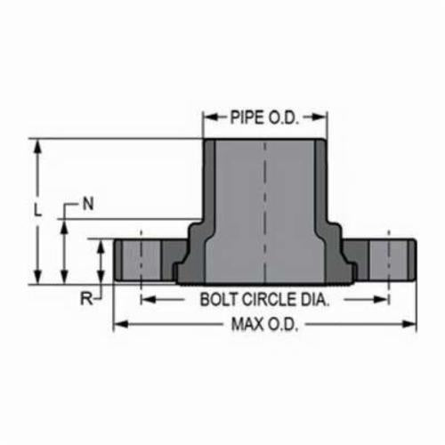 2-Piece Van Stone Flange with Plastic Ring - SCH 80/Xh