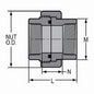 Spears® 858-030C 2000 Union, 3 in, FNPT, SCH 80/XH, CPVC, FKM O-Ring Seal, Domestic