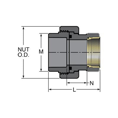 1" PVC Swing Joint Riser - MNPT