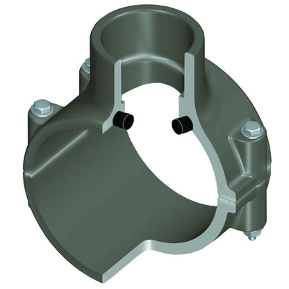 8 x 4" Clamp-On Pipe Saddle - SCH 80/Xh