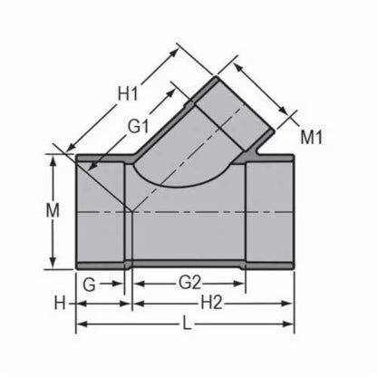 8 x 8 x 6" Reducing Wye - CPVC - Socket