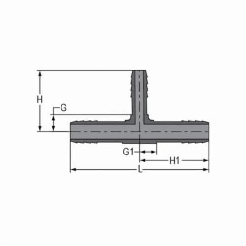 2 x 2 x 1/2" Reducing Tee - PVC - Insert