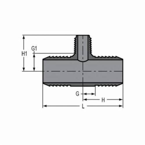 2" Tee - PVC - Insert x Insert x MNPT
