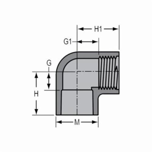 3" Standard 90° Elbow - CPVC - Socket x FNPT