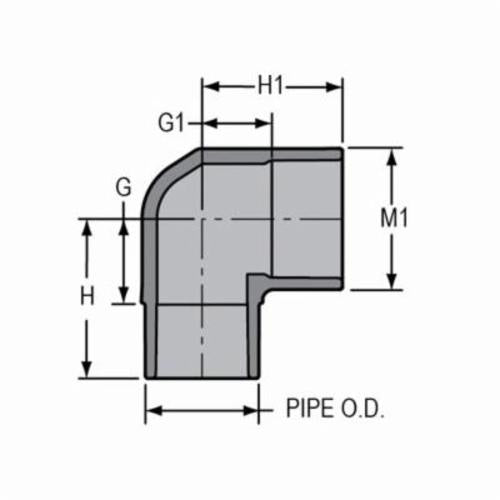 3" Standard 90° Elbow - CPVC - Spigot x Socket