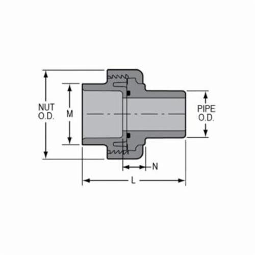 2-1/2" Union - CPVC - Socket x Spigot