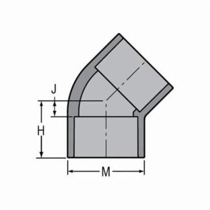 Standard 45° Elbow - CPVC - Socket