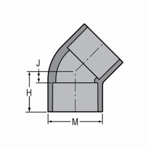 1-1/4" Standard 45° Elbow - CPVC - Socket