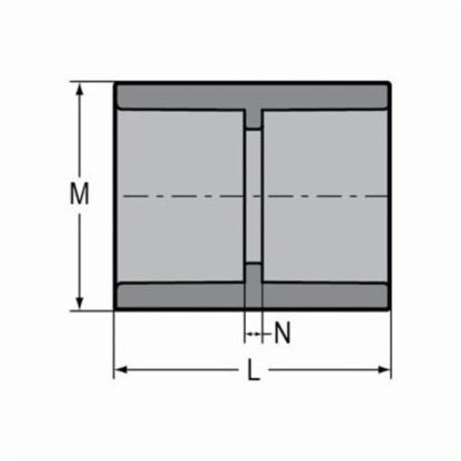 1/2" Standard Coupling - CPVC - Socket
