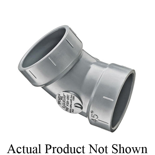 Spears® P321-040C DWV 1/8 Bend, 1/8 Bend, 4 in Nominal, Hub End Style, SCH 40/STD, CPVC, Domestic