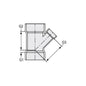 Spears® P601-585 P601 Wye, Wye, 8 x 8 x 6 in Nominal, Hub End Style, PVC, Domestic
