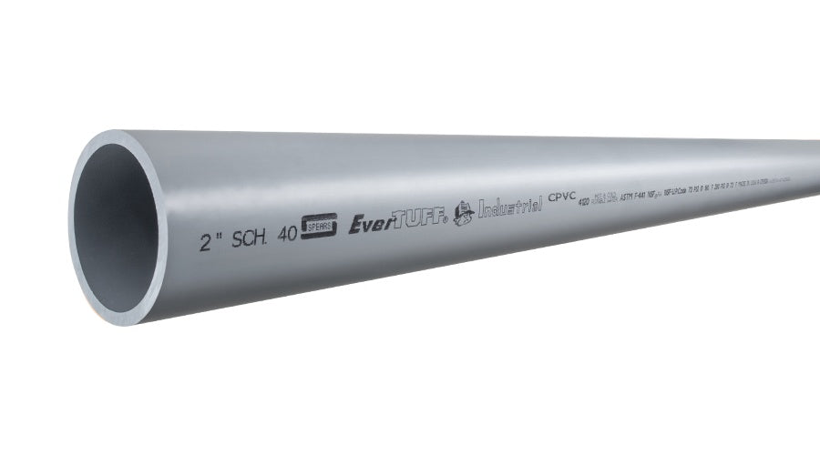 Spears® PD-800-005C Pipe, 1/2 in Nominal, 20 ft L, SCH 80/XH, Plain End Style, CPVC, Domestic