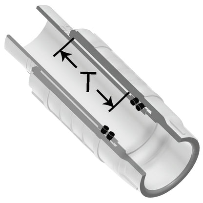 2" PVC Coupling - Spigot x Socket