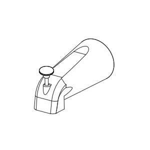 Pfister® Replacement Diverter Tub Spout, For Use With Pfister® Series™ R89 Series Tub and Shower Trim Faucet