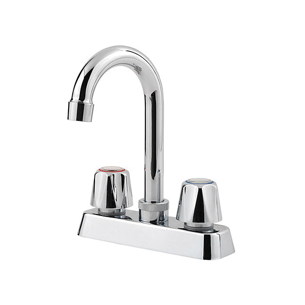 Pfister® G171-4000 Bar and Kitchen Island Faucet, Pfirst Series™, Polished Chrome, 2 Handle, 4 in Center, 1.8 gpm