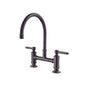 Pfister® GT31-TDY Port Haven™ Professional Grade Bridge Kitchen Faucet, 1.8 gpm Flow Rate, 8 in Center, 360 deg High-Arc Swivel Spout, Tuscan Bronze, 2 Handles