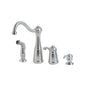 Pfister® LG26-4NSS Professional Grade Kitchen Faucet, Marielle™, 1.75 gpm Flow Rate, 4 to 9 in Center, Swivel Spout, Stainless Steel, 1 Handle