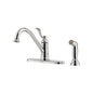 Pfister® LG34-4PC0 Professional Grade Kitchen Faucet, Portland™, 1.8 gpm Flow Rate, 8 in Center, 360 deg Swivel Spout, Polished Chrome, 1 Handle, Import
