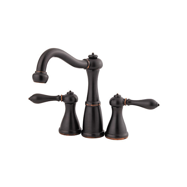 Pfister® Marielle™ Professional Grade Mini-Widespread Lavatory Faucet, 1.2 gpm Flow Rate, 4-7/8 in H Spout, 4 in Center, 2 Handles, Metal Pop-Up Drain