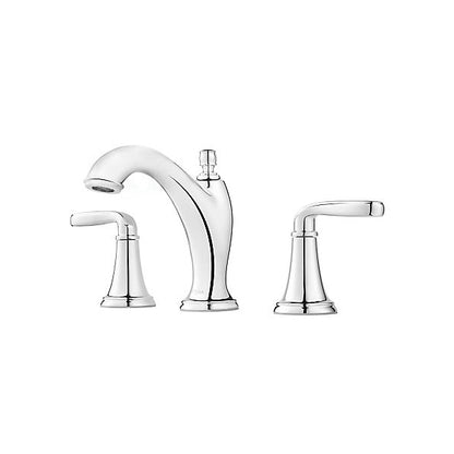 Pfister® Northcott™, 1.2 gpm Flow Rate, 4-1/8 in H Spout, 8 to 15 in Center, 2 Handles, Pop-Up Drain