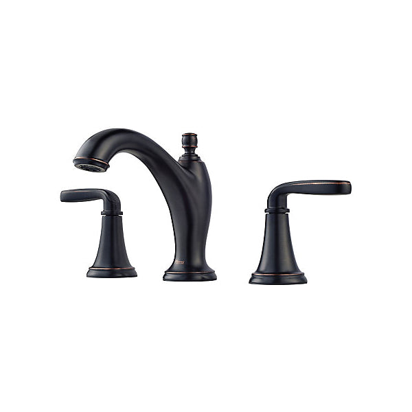 Pfister® Northcott™, 1.2 gpm Flow Rate, 4-1/8 in H Spout, 8 to 15 in Center, 2 Handles, Pop-Up Drain