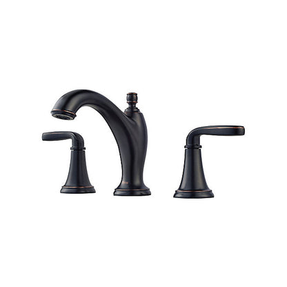 Pfister® Northcott™, 1.2 gpm Flow Rate, 4-1/8 in H Spout, 8 to 15 in Center, 2 Handles, Pop-Up Drain