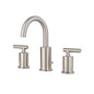 Pfister® Contempra™ Professional Grade Widespread Lavatory Faucet, 1.2 gpm Flow Rate, 5-11/16 in H Spout, 8 to 15 in Center, 2 Handles, Metal Pop-Up Drain