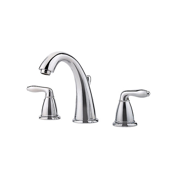 Pfister® 1.2 gpm Flow Rate, 4-7/16 in H Spout, 8 to 15 in Center, 2 Handles, Metal Pop-Up Drain, Import,errano™