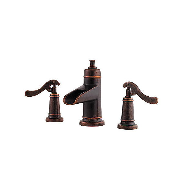 Pfister® Ashfield™ Professional Grade Widespread Lavatory Faucet, 1.2 gpm Flow Rate, 2-13/32 in H Spout, 8 in Center, 2 Handles, Metal Pop-Up Drain