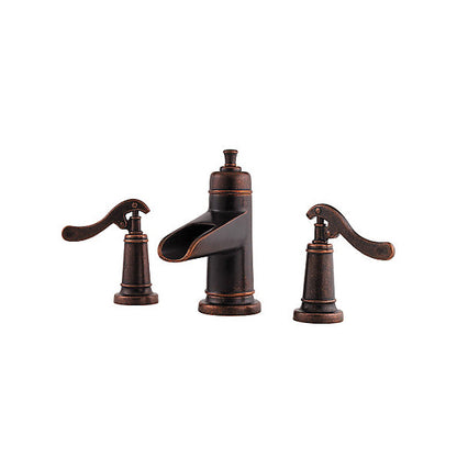 Pfister® Ashfield™ Professional Grade Widespread Lavatory Faucet, 1.2 gpm Flow Rate, 2-13/32 in H Spout, 8 in Center, 2 Handles, Metal Pop-Up Drain
