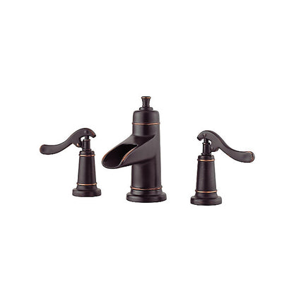 Pfister® Ashfield™ Professional Grade Widespread Lavatory Faucet, 1.2 gpm Flow Rate, 2-13/32 in H Spout, 8 in Center, 2 Handles, Metal Pop-Up Drain