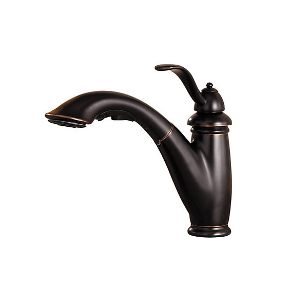 Pfister® LG532-7YY Kitchen Faucet, Marielle™, 1.75 gpm Flow Rate, 360 deg Swivel Spout, Tuscan Bronze, 1 Handles, 1/3 Faucet Holes