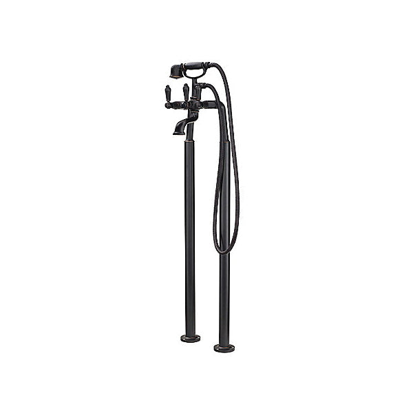 Pfister® Free Standing Traditional Double Riser Tub Filler, 9 gpm Flow Rate, 5-29/32 in Center