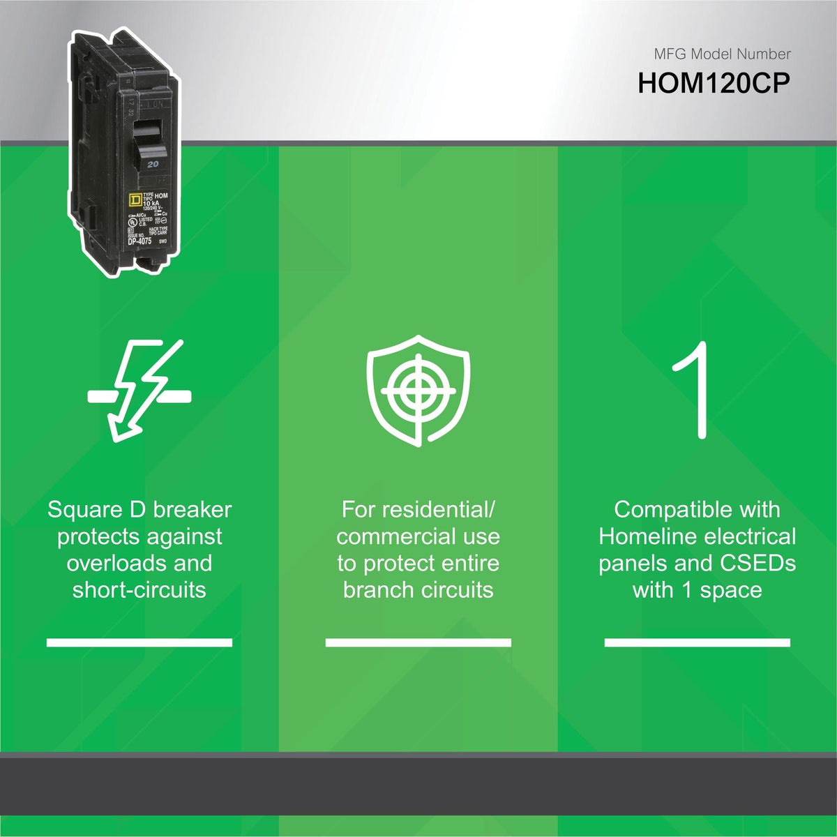 Hom - Standard Circuit Breaker - 1 Poles