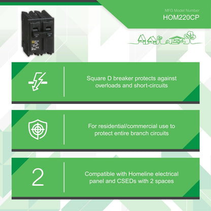 Hom - Standard Circuit Breaker - 120/240 V AC