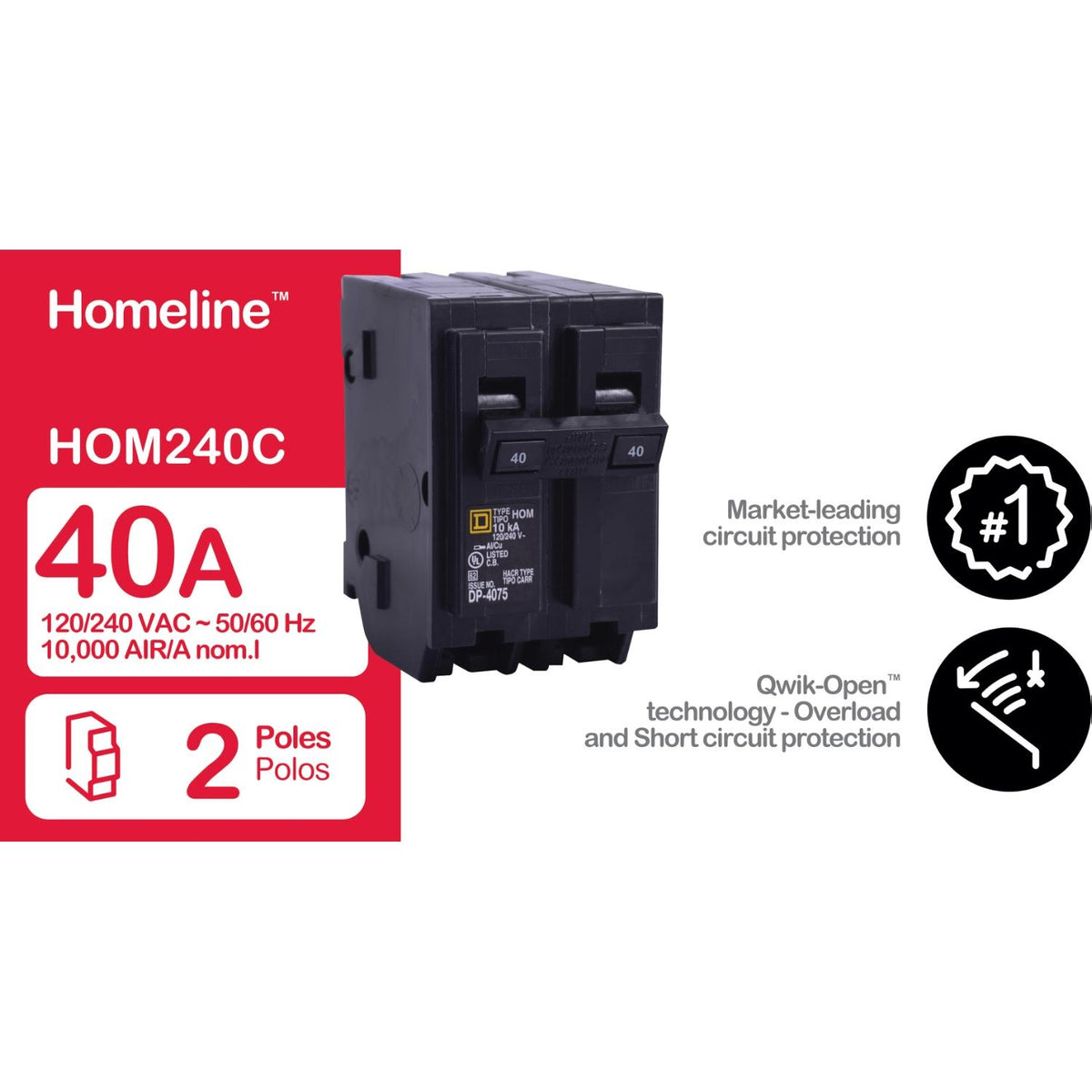 Hom - Standard Circuit Breaker - 40 A