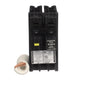 Square D™ HOM240GFIC Type HOM Miniature Circuit Breaker, 120/240 V AC, 40 A, 10 kA Interrupt, 2 Poles