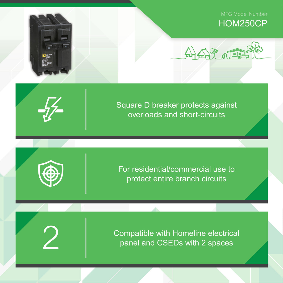 Hom - Standard Circuit Breaker - Plug-in - Aluminum/Copper