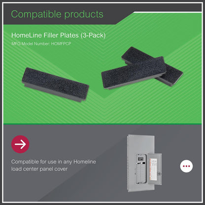Filler Plate - 2.56" W - Plug-On