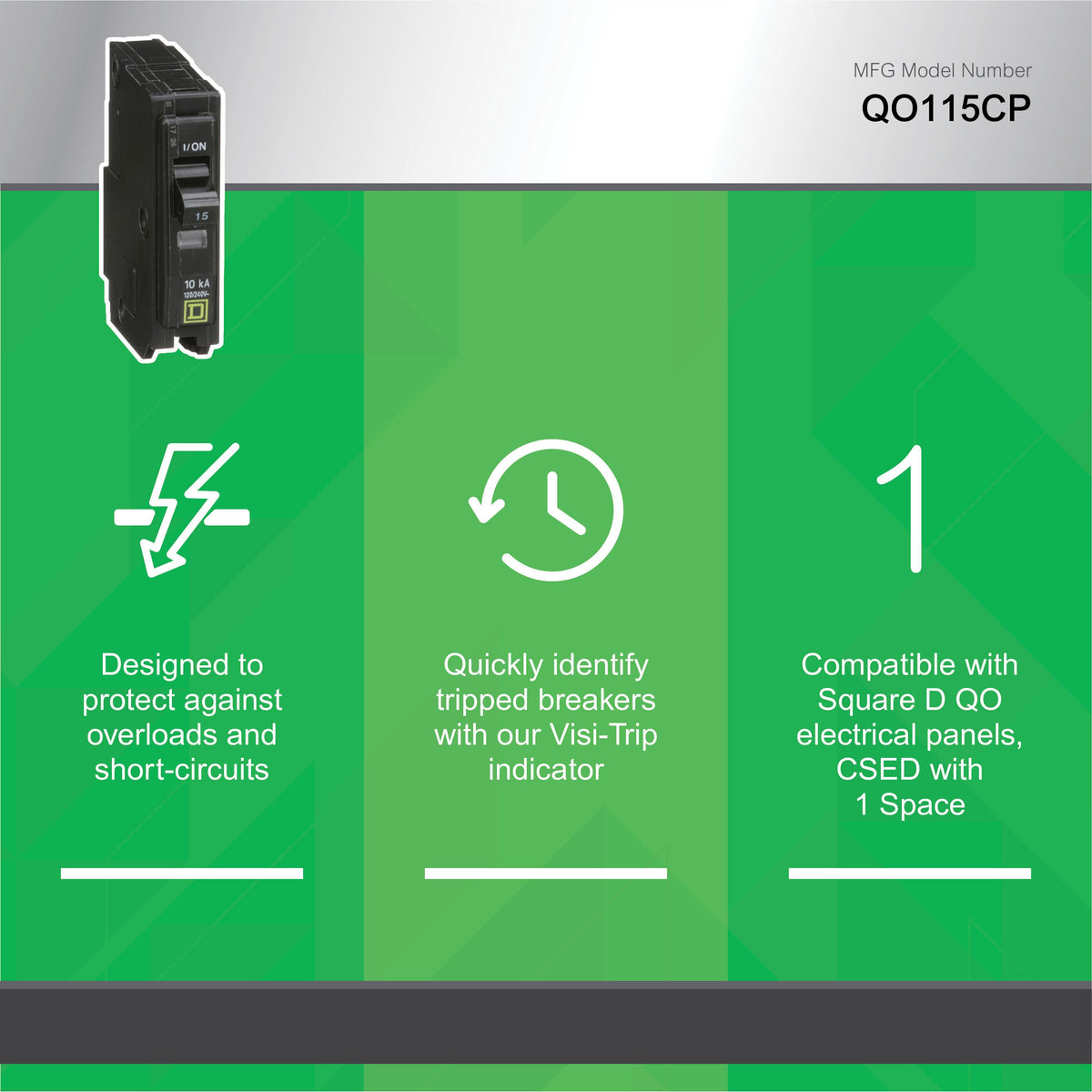 Low Voltage Circuit Breaker - QO115CP