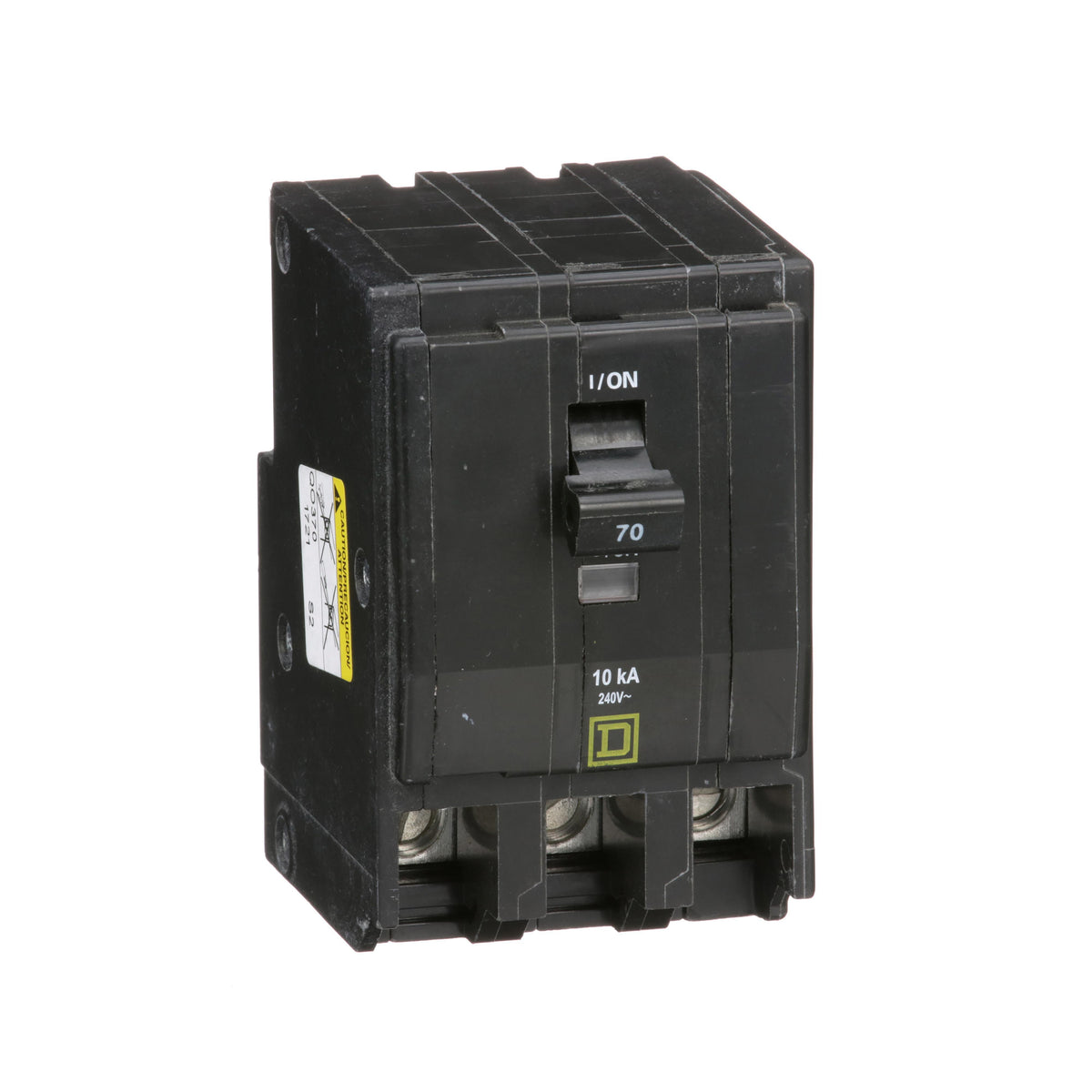 Square D™ QO™ QO370 Standard Miniature Circuit Breaker, 240 V AC, 70 A, 10 kA Interrupt, 3 Poles, Thermal Magnetic Trip