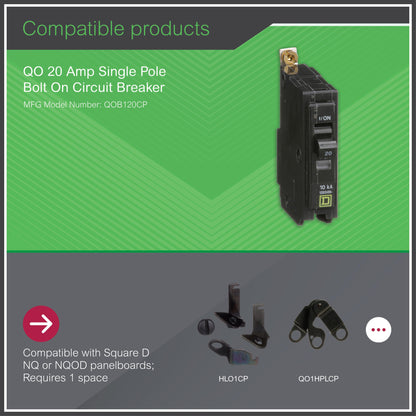 Standard 1-Pole Miniature Circuit Breaker - Bolted-On