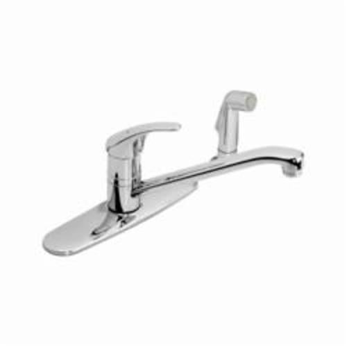 Symmons® S-23 Kitchen Faucet, Origins®, 2.2 gpm Flow Rate, 8 in Center, Swivel Spout, Polished Chrome, 1 Handles