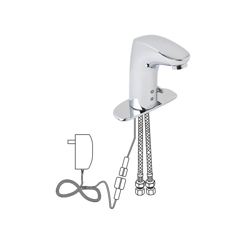 Symmons® S-6080 Ultra-Sense® Lavatory Faucet With Deck Plate, 1.5 gpm Flow Rate, 5-7/64 in H Spout, 1 Faucet Holes, Polished Chrome, Function: Touchless