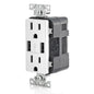 2-PORT WHT USB/15A DUPLEX RECP