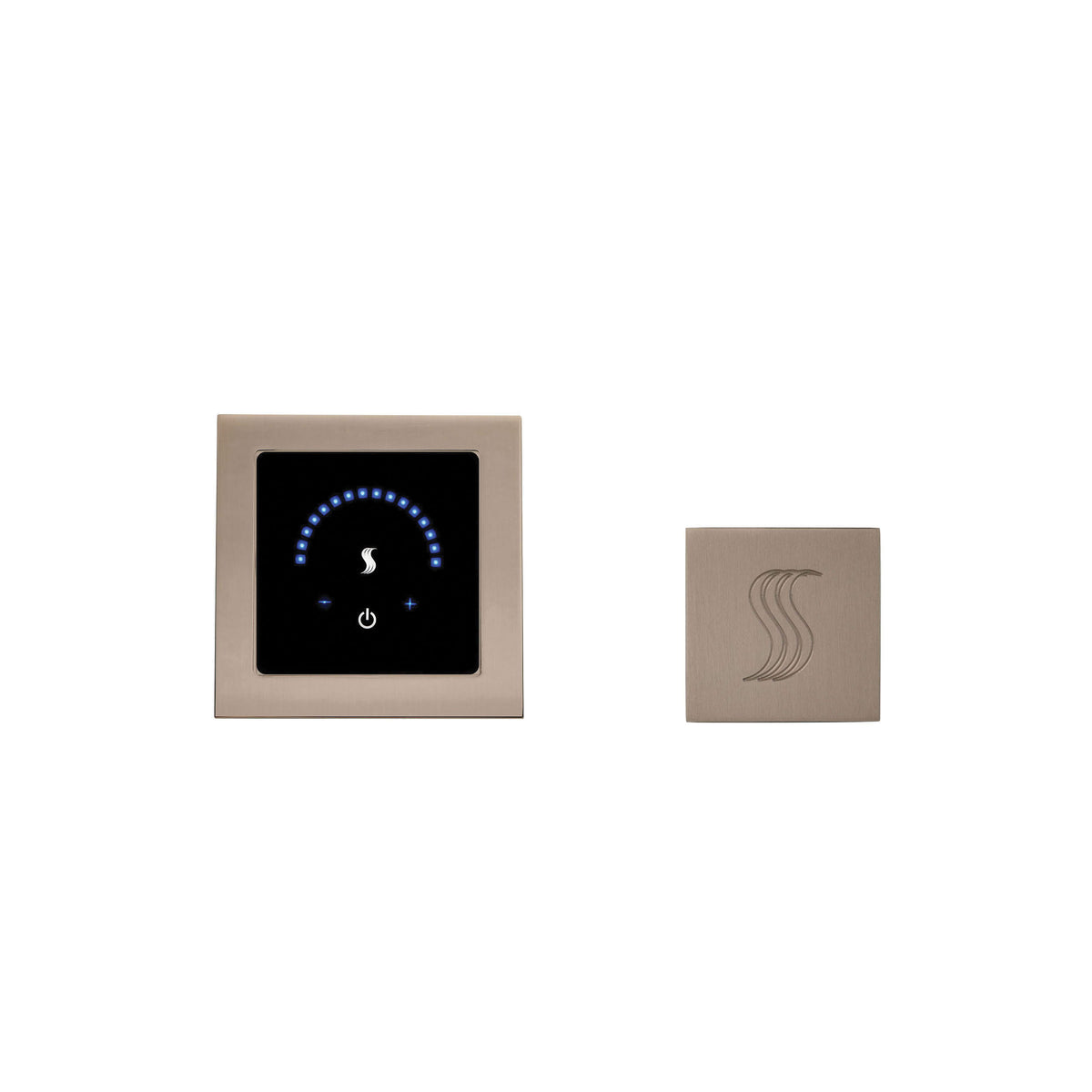 MicroTouch Series Modern Steam Shower Kit, LED, Square Panel