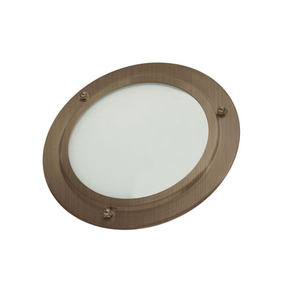 THERMASOL® Dimmable Shower Light With Plated Bezel, For Use With Steam Rooms, LED Light, 120 V, 8 W, 60 Hz, 450 Lumens, Tempered Glassens