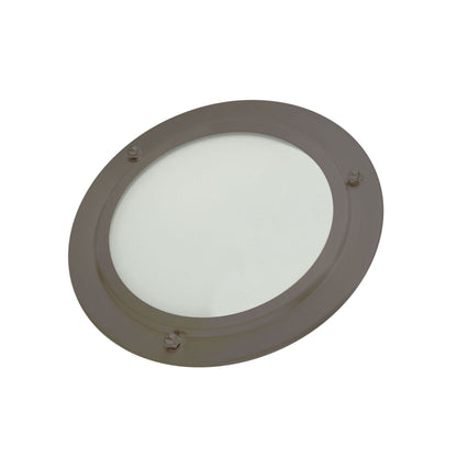 THERMASOL® Dimmable Shower Light With Plated Bezel, For Use With Steam Rooms, LED Light, 120 V, 8 W, 60 Hz, 450 Lumens, Tempered Glassens